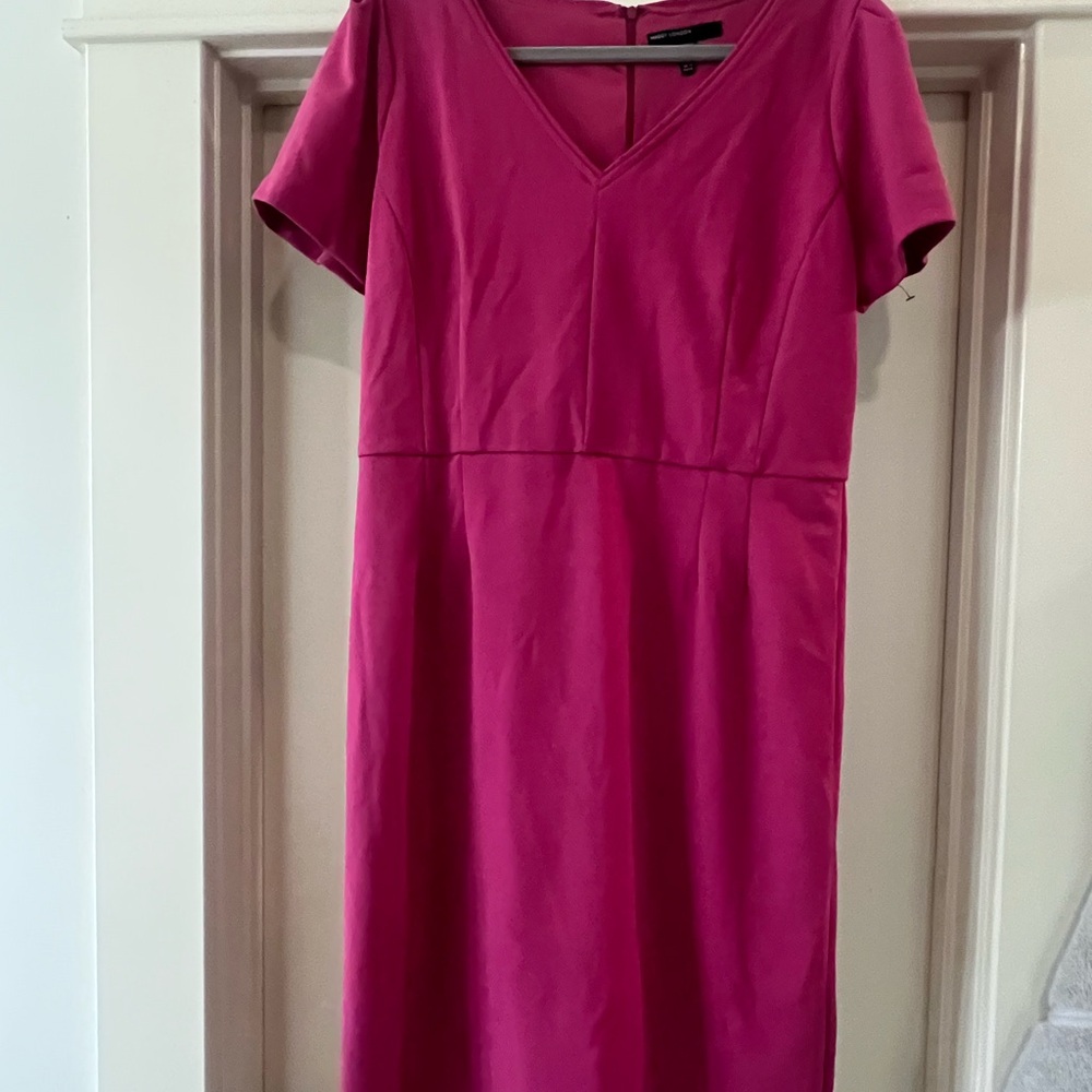Elegant Pink V-Neck Dress